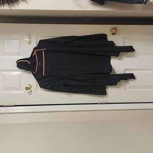 C9 Champion Capri Leggings Gray/Orange Trim LG and matching Hooded Wrap.